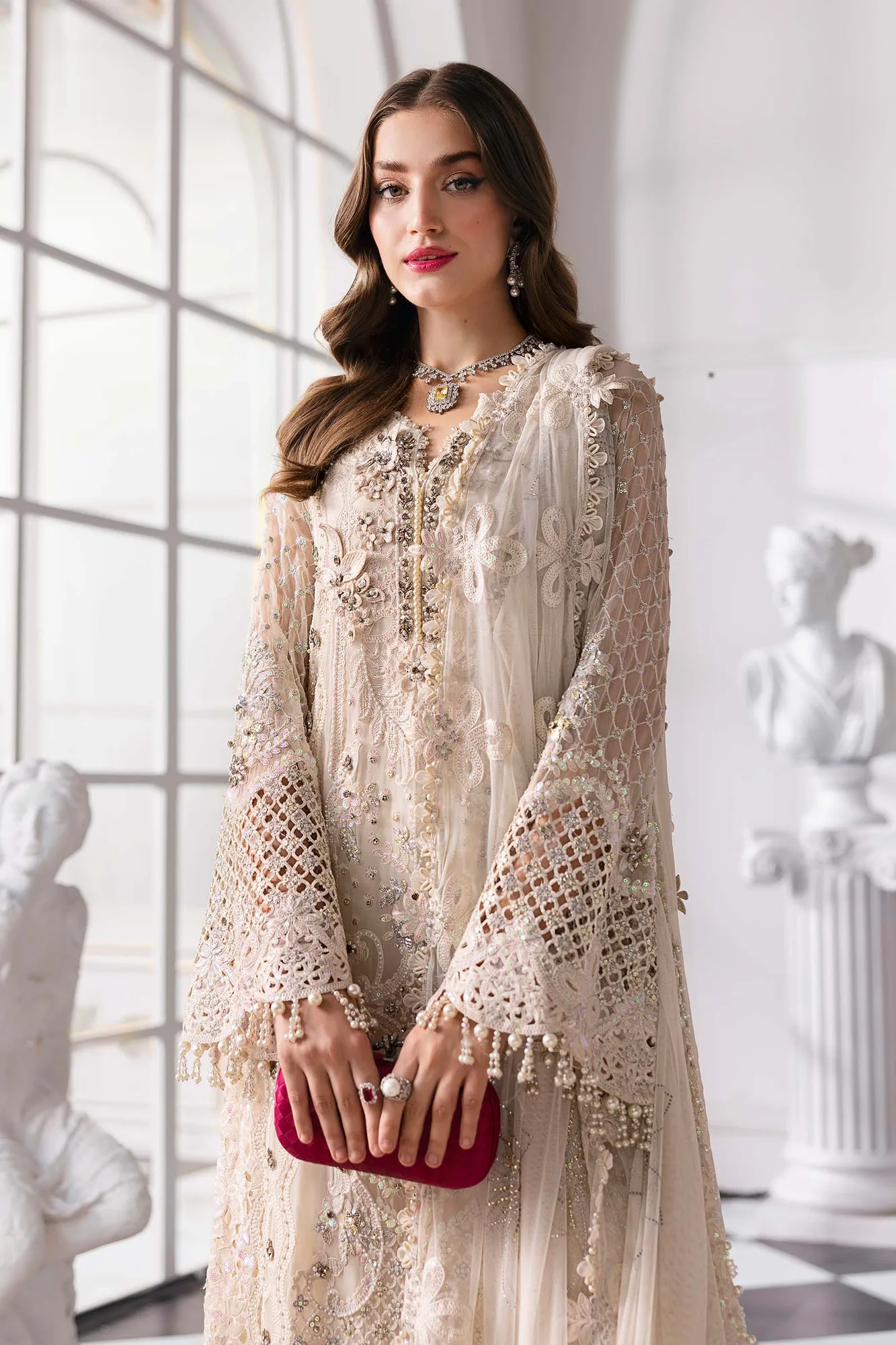 Maria B Embroidered 2025 Raw Silk – view 3 – Poshaq