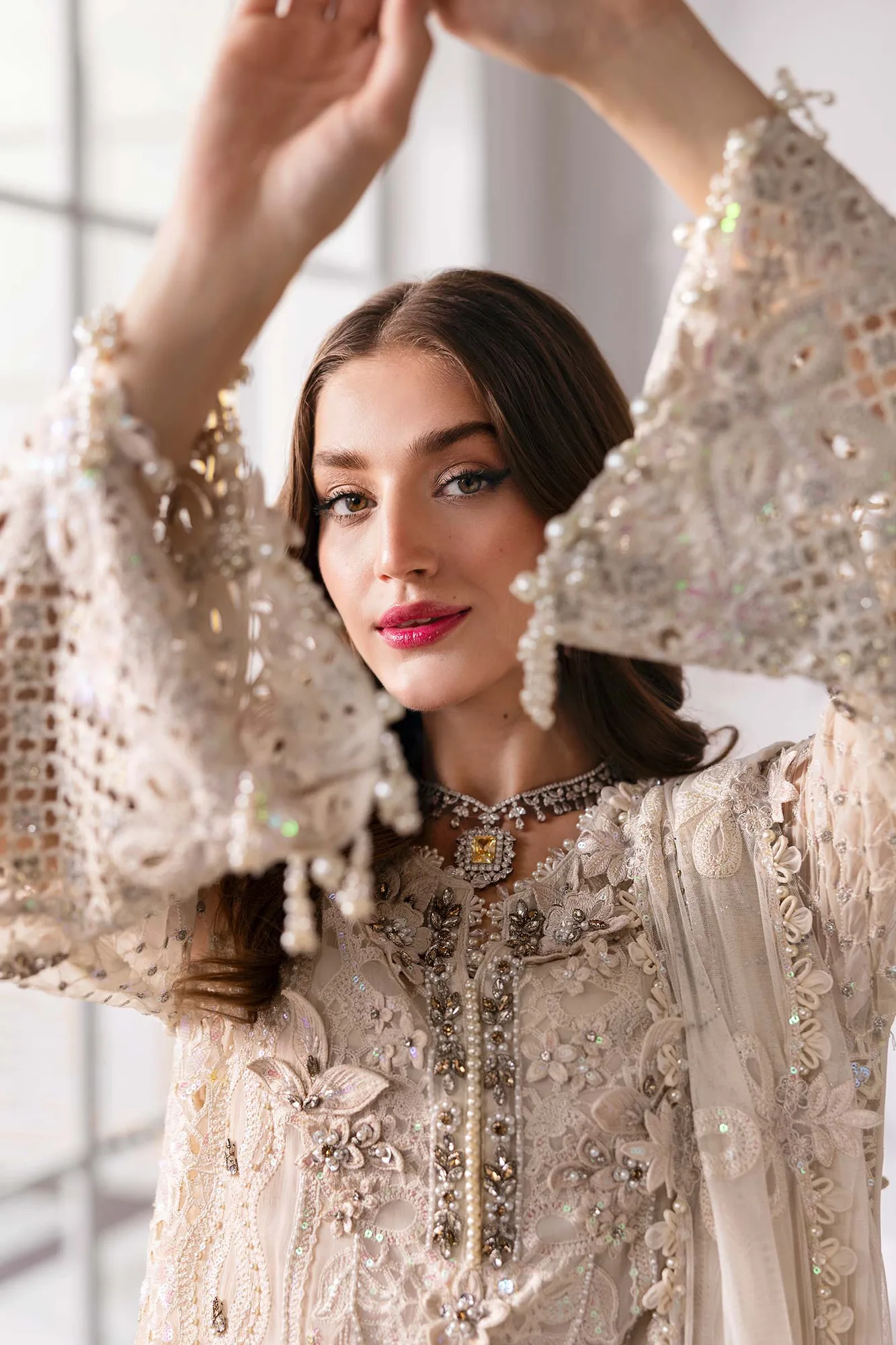 Maria B Embroidered 2025 Raw Silk – view 4 – Poshaq
