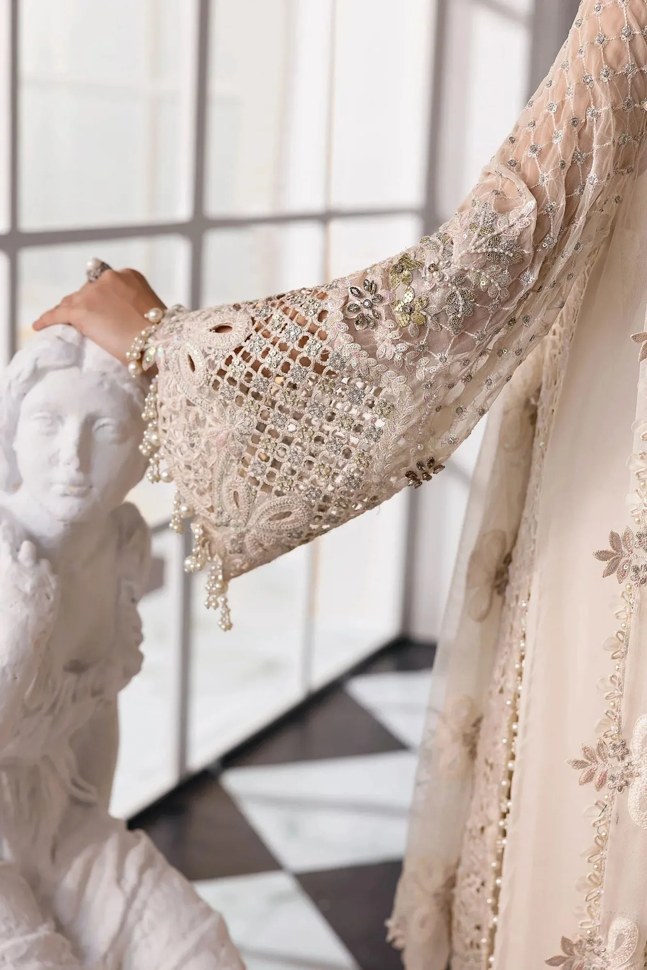 Maria B Embroidered 2025 Raw Silk – view 6 – Poshaq