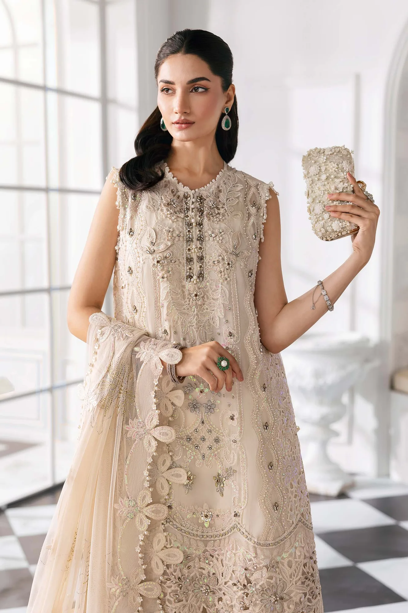 Maria B Embroidered 2025 Raw Silk – view 8 – Poshaq