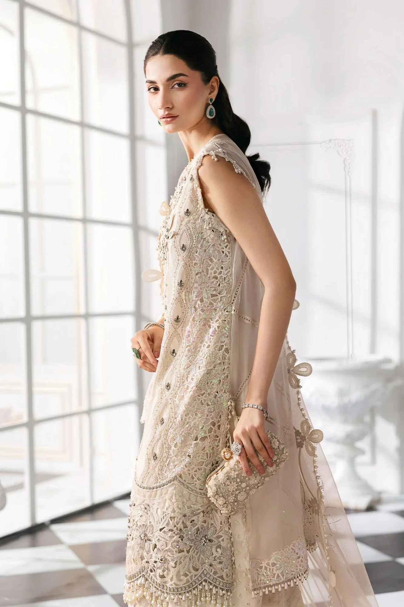 Maria B Embroidered 2025 Raw Silk – view 9 – Poshaq