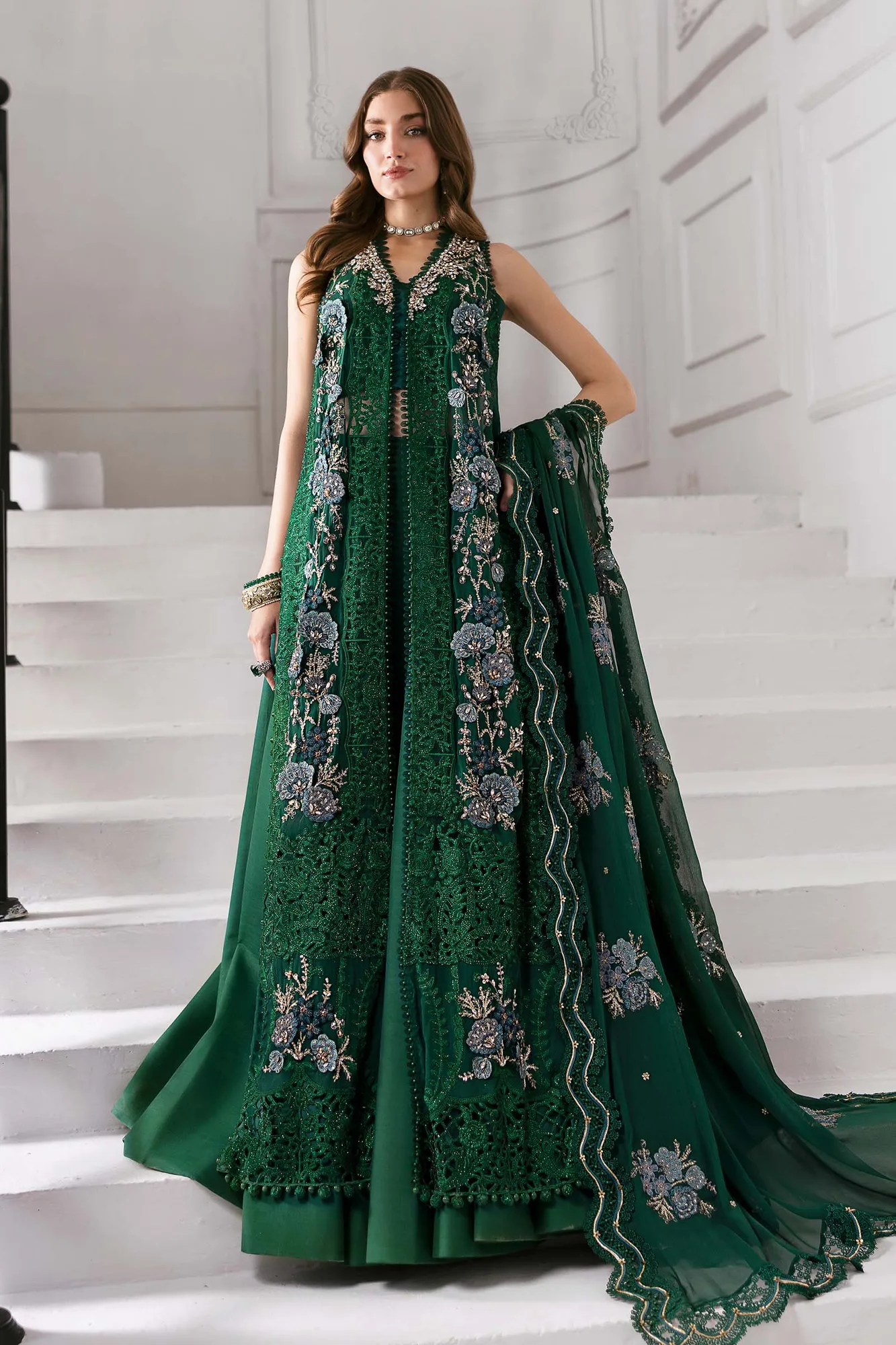 Maria B Embroidered 2025 Raw Silk – view 17 – Poshaq