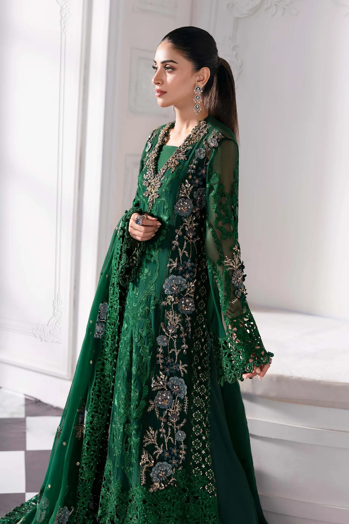 Maria B Embroidered 2025 Raw Silk – view 18 – Poshaq