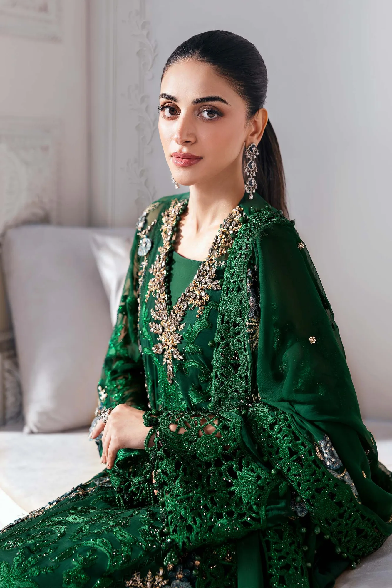 Maria B Embroidered 2025 Raw Silk – view 6 – Poshaq