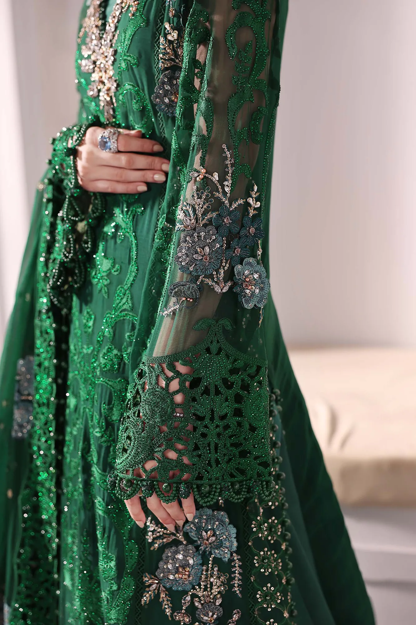 Maria B Embroidered 2025 Raw Silk – view 7 – Poshaq