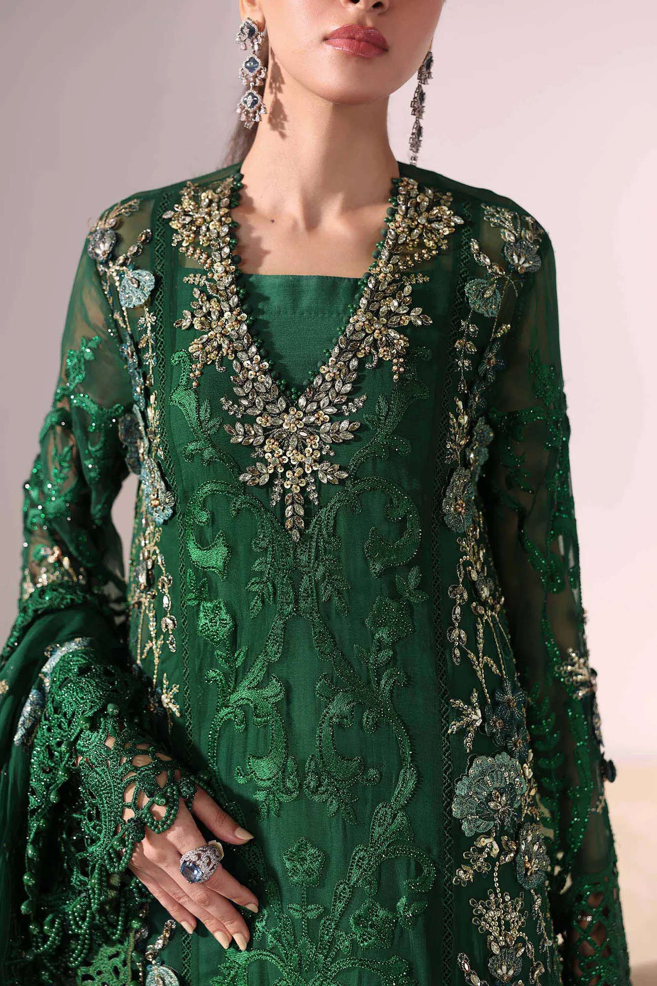 Maria B Embroidered 2025 Raw Silk – view 8 – Poshaq