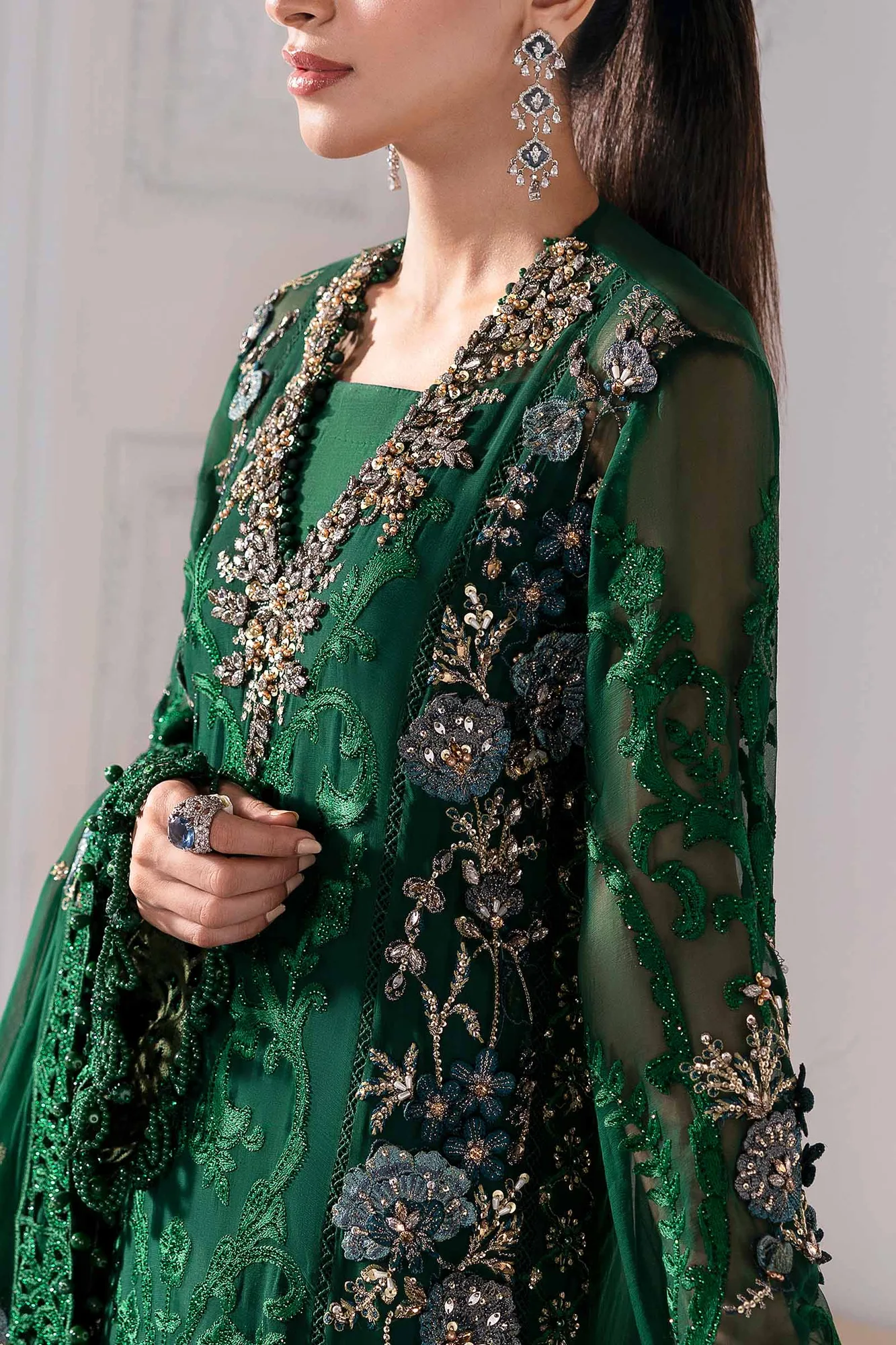 Maria B Embroidered 2025 Raw Silk – view 9 – Poshaq