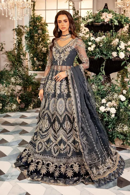 Maria B Embroidered Formals 24 Raw Silk – view 1 – Poshaq