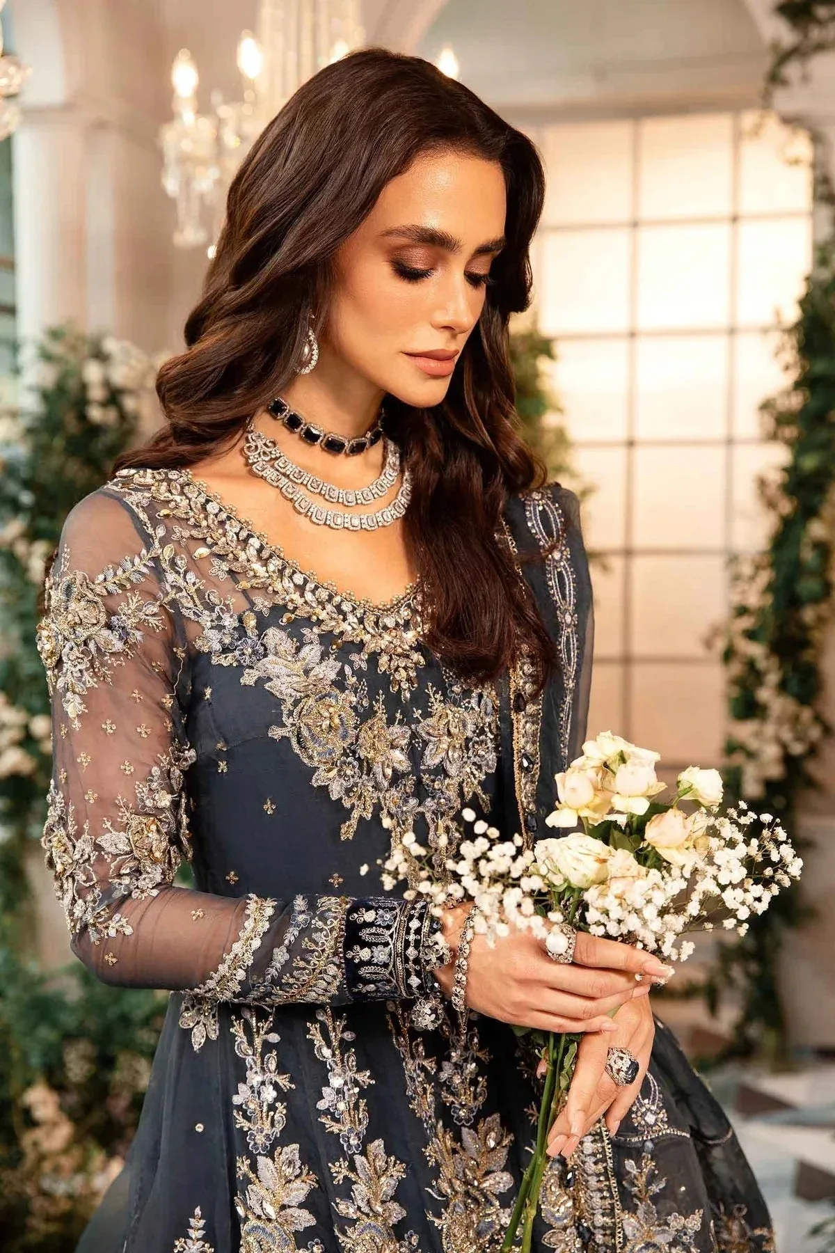 Maria B Embroidered Formals 24 Raw Silk – view 10 – Poshaq