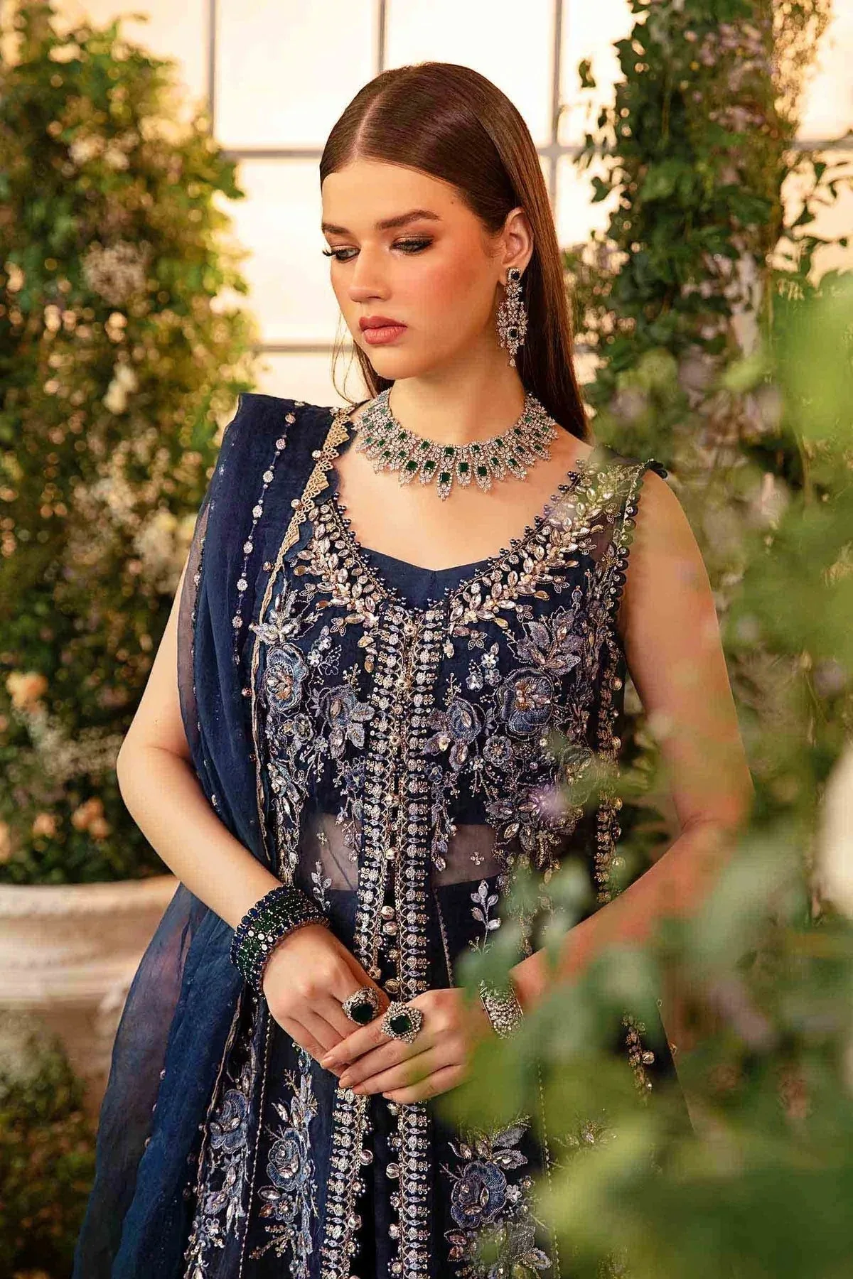Maria B Embroidered Formals 24 Raw Silk – view 11 – Poshaq