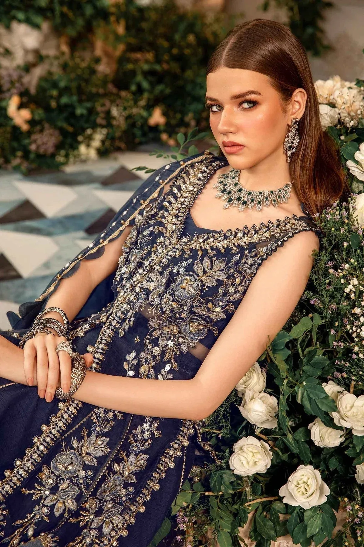 Maria B Embroidered Formals 24 Raw Silk – view 14 – Poshaq