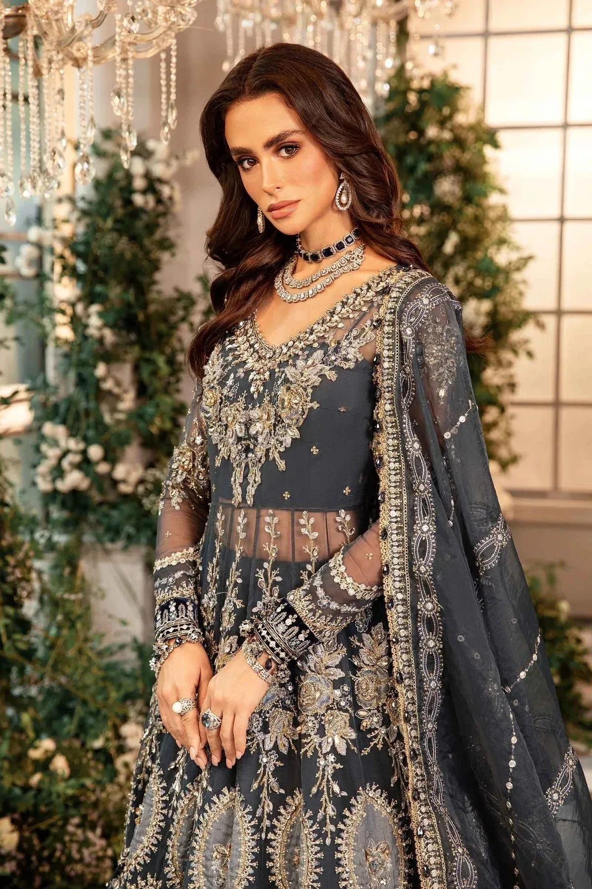 Maria B Embroidered Formals 24 Raw Silk – view 6 – Poshaq