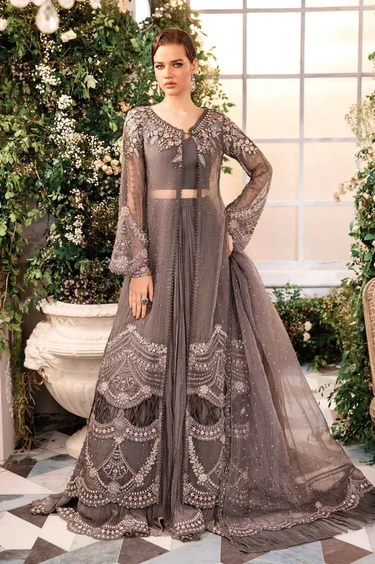 Maria B Embroidered Formals 24 Raw Silk – view 1 – Poshaq