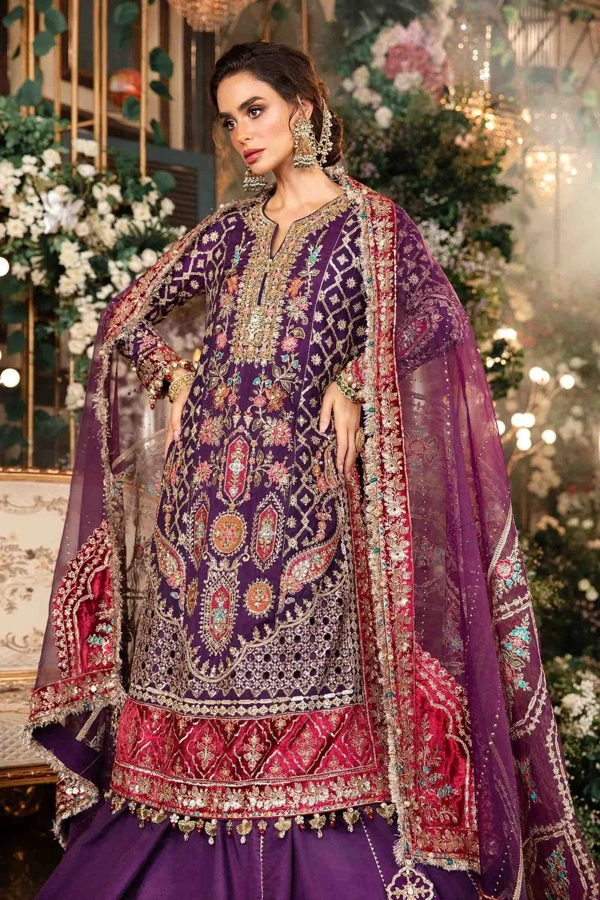 Maria B Embroidered Formals 24 Raw Silk – view 5 – Poshaq