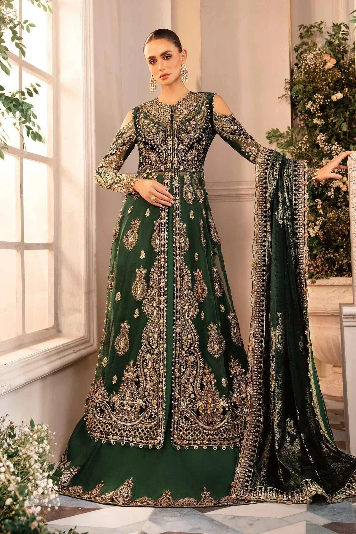 Maria B Embroidered Formals 24 Raw Silk – view 1 – Poshaq