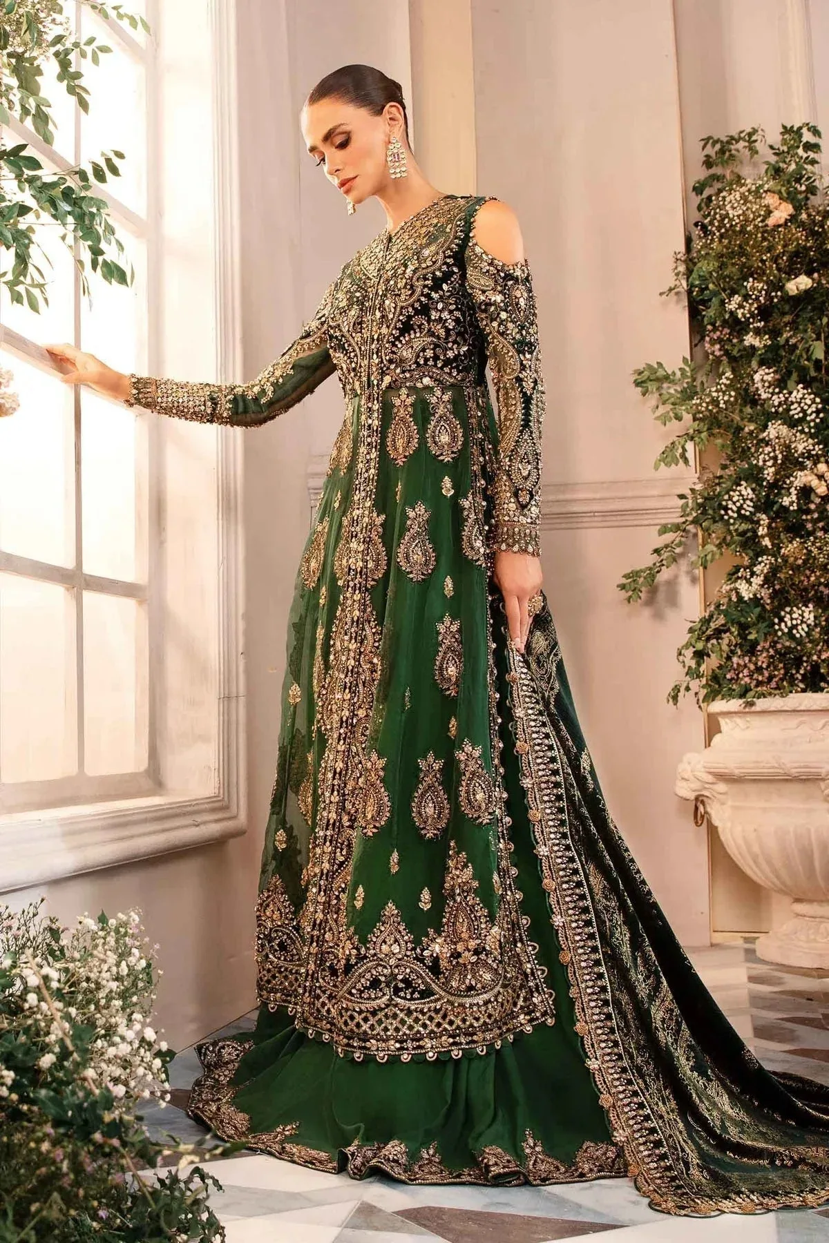 Maria B Embroidered Formals 24 Raw Silk – view 10 – Poshaq