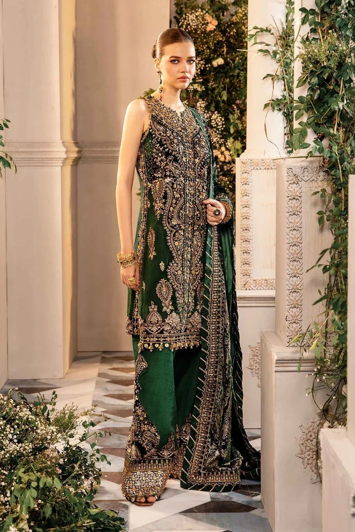 Maria B Embroidered Formals 24 Raw Silk – view 2 – Poshaq