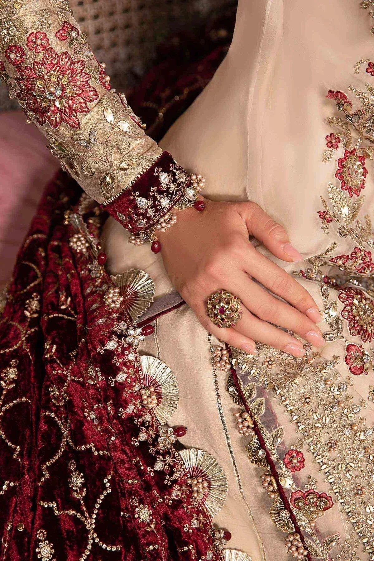 Maria B Embroidered Formals 24 Raw Silk – view 6 – Poshaq