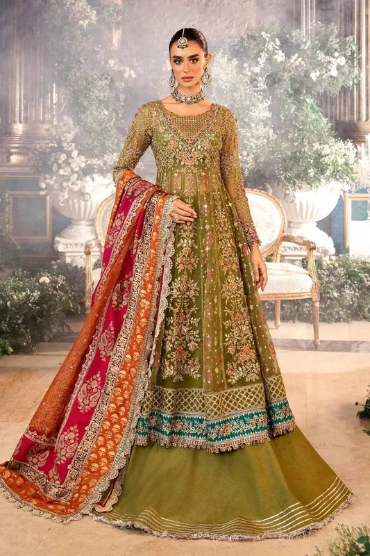 Maria B Embroidered Formals 24 Raw Silk – view 1 – Poshaq