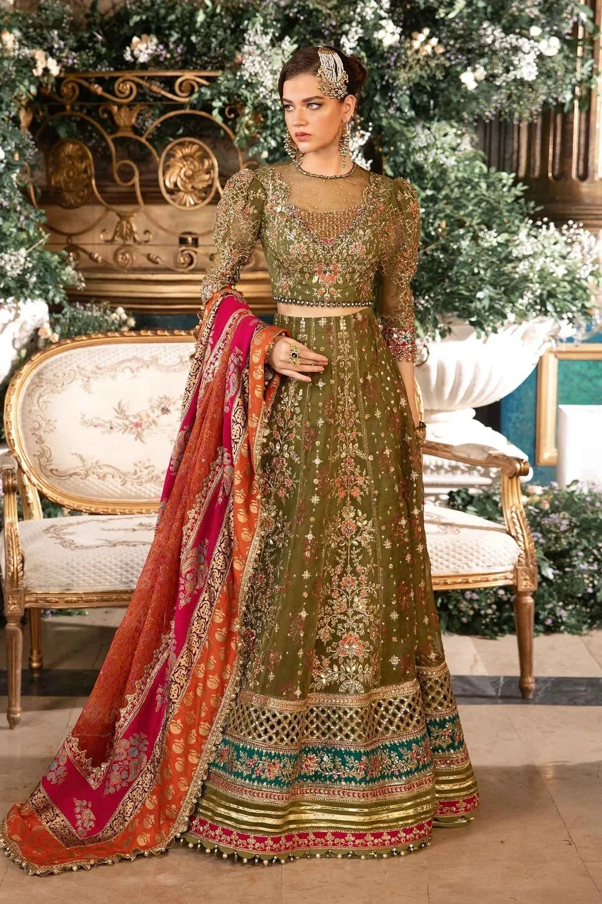 Maria B Embroidered Formals 24 Raw Silk – view 2 – Poshaq