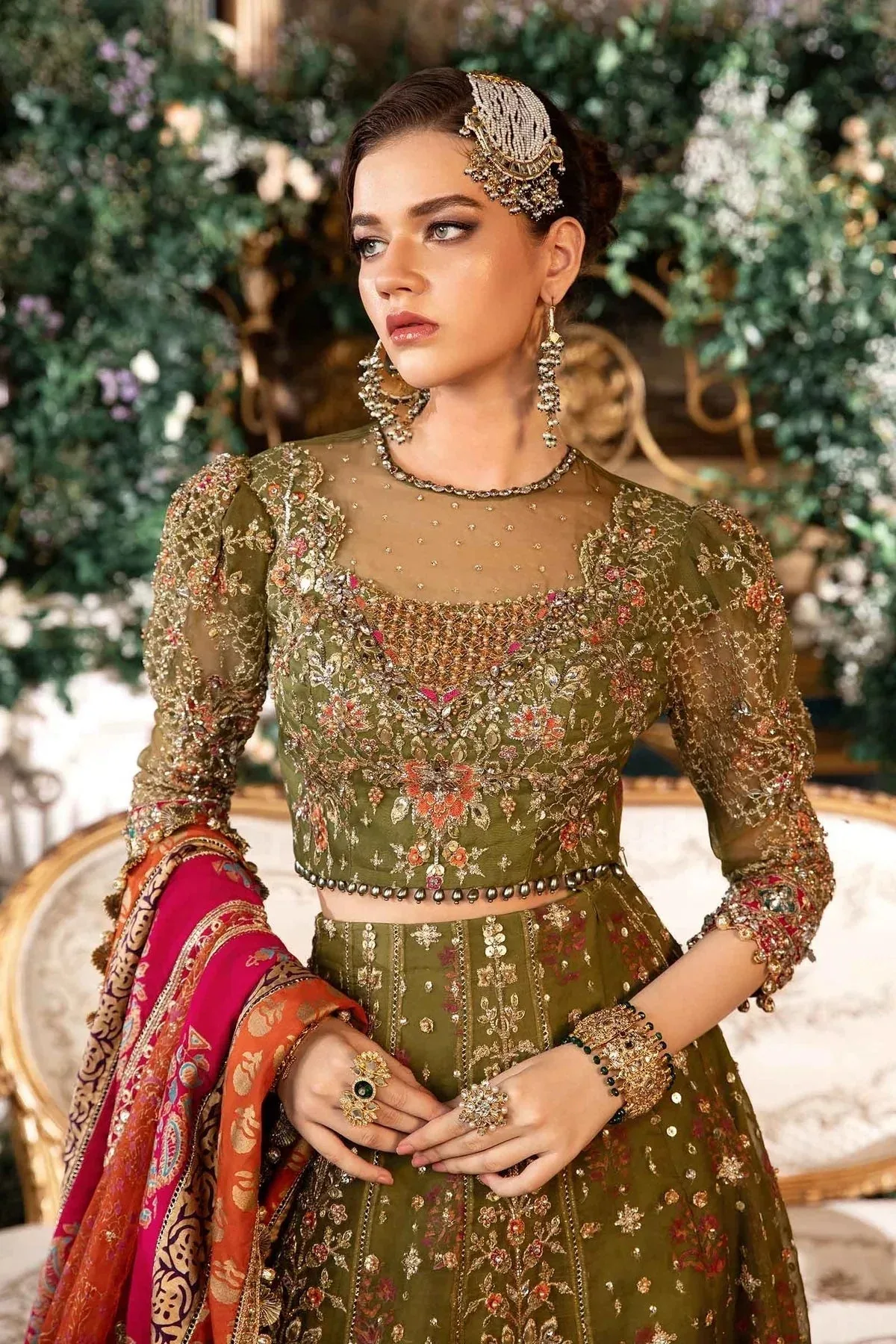 Maria B Embroidered Formals 24 Raw Silk – view 4 – Poshaq