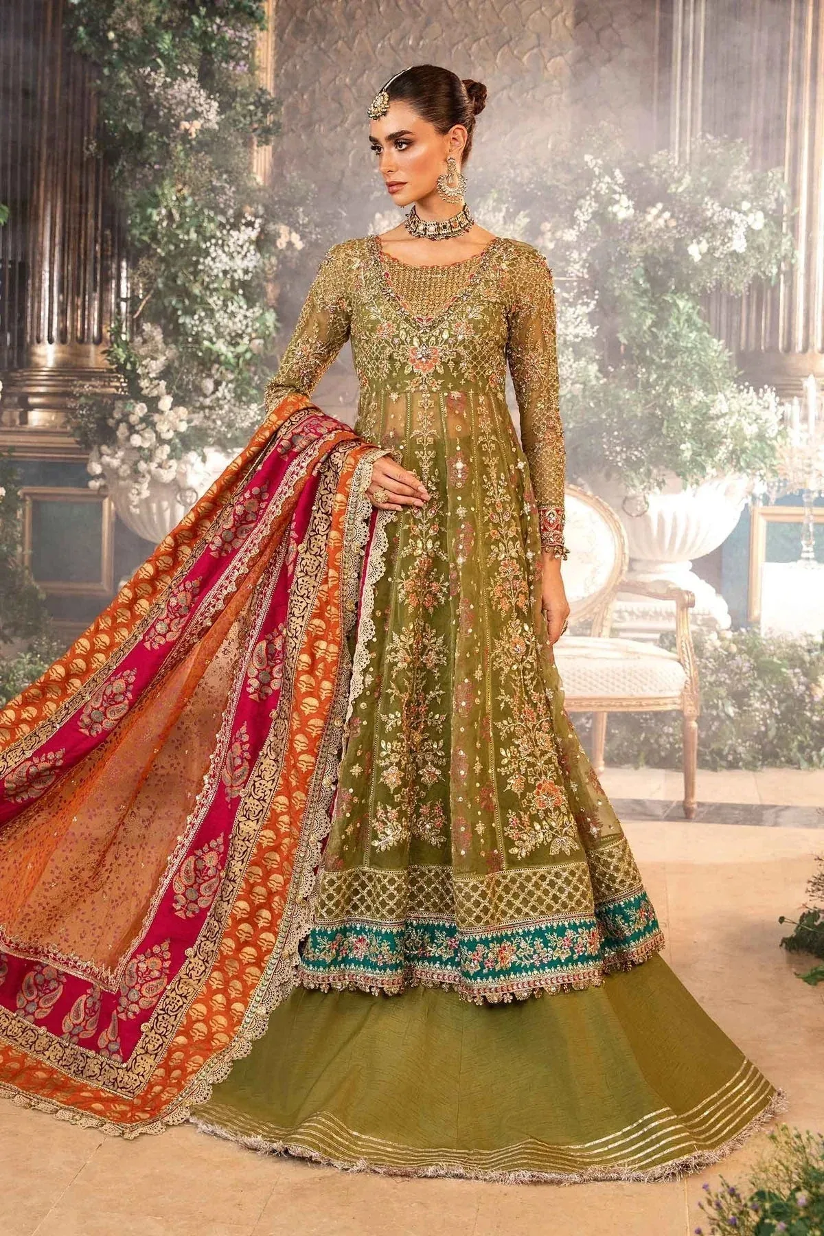 Maria B Embroidered Formals 24 Raw Silk – view 7 – Poshaq