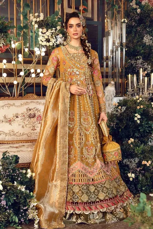 Maria B Embroidered Formals 24 Raw Silk – view 1 – Poshaq