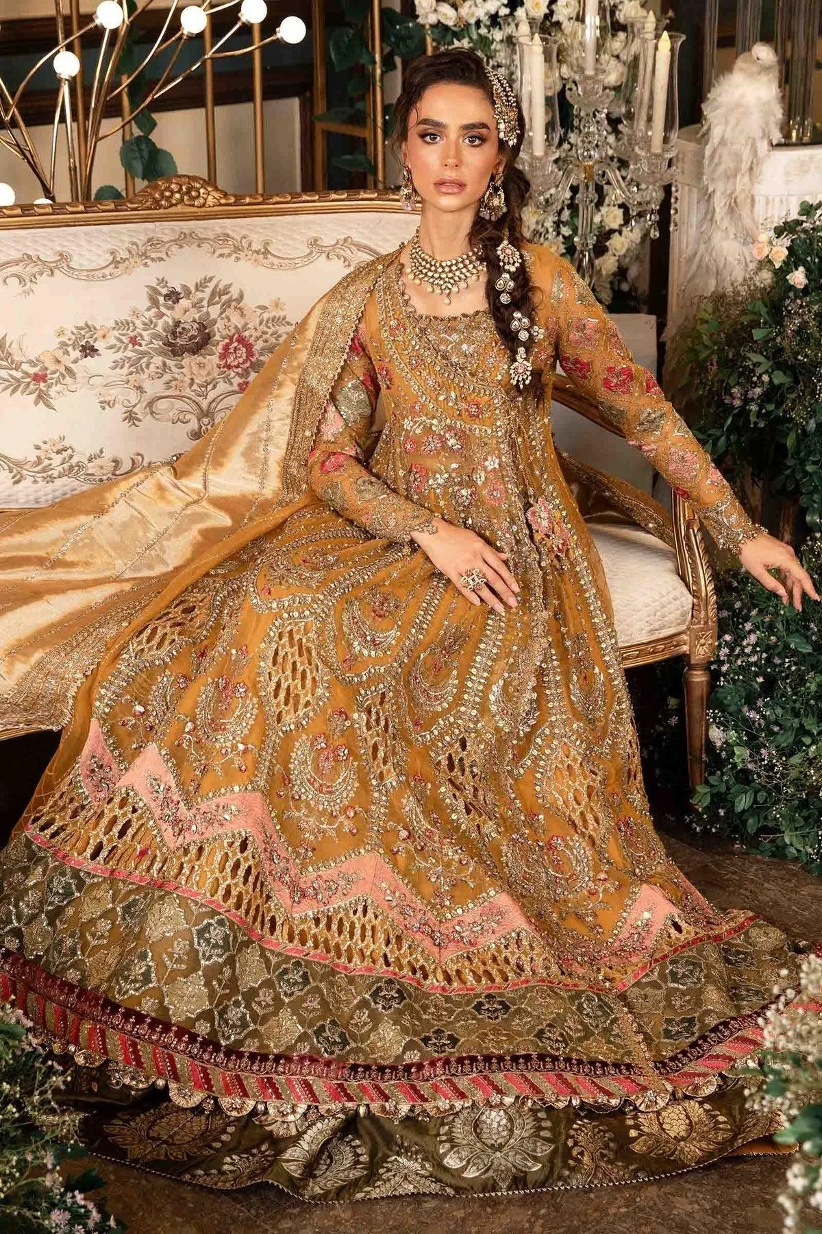 Maria B Embroidered Formals 24 Raw Silk – view 11 – Poshaq