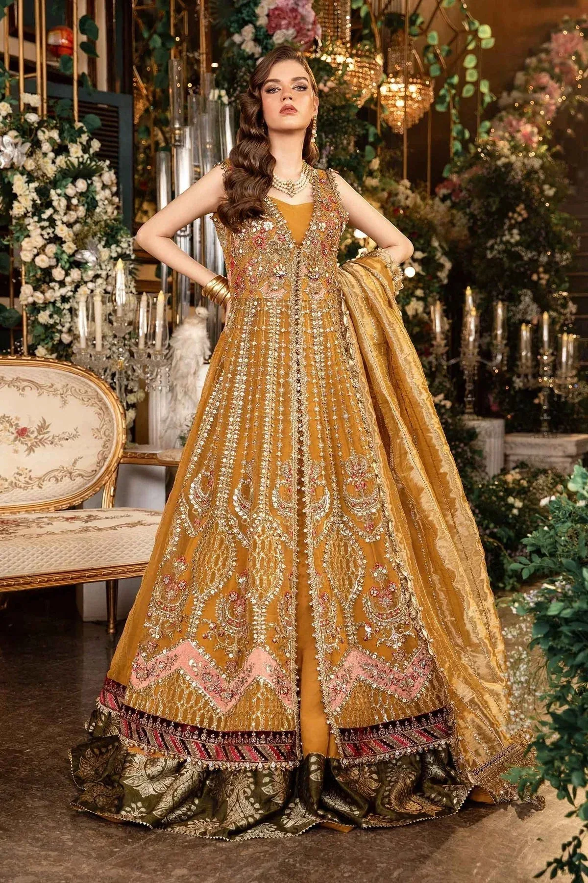 Maria B Embroidered Formals 24 Raw Silk – view 2 – Poshaq