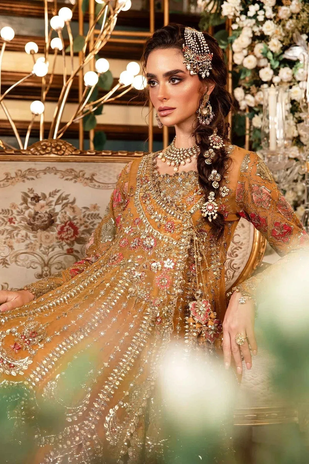 Maria B Embroidered Formals 24 Raw Silk – view 7 – Poshaq