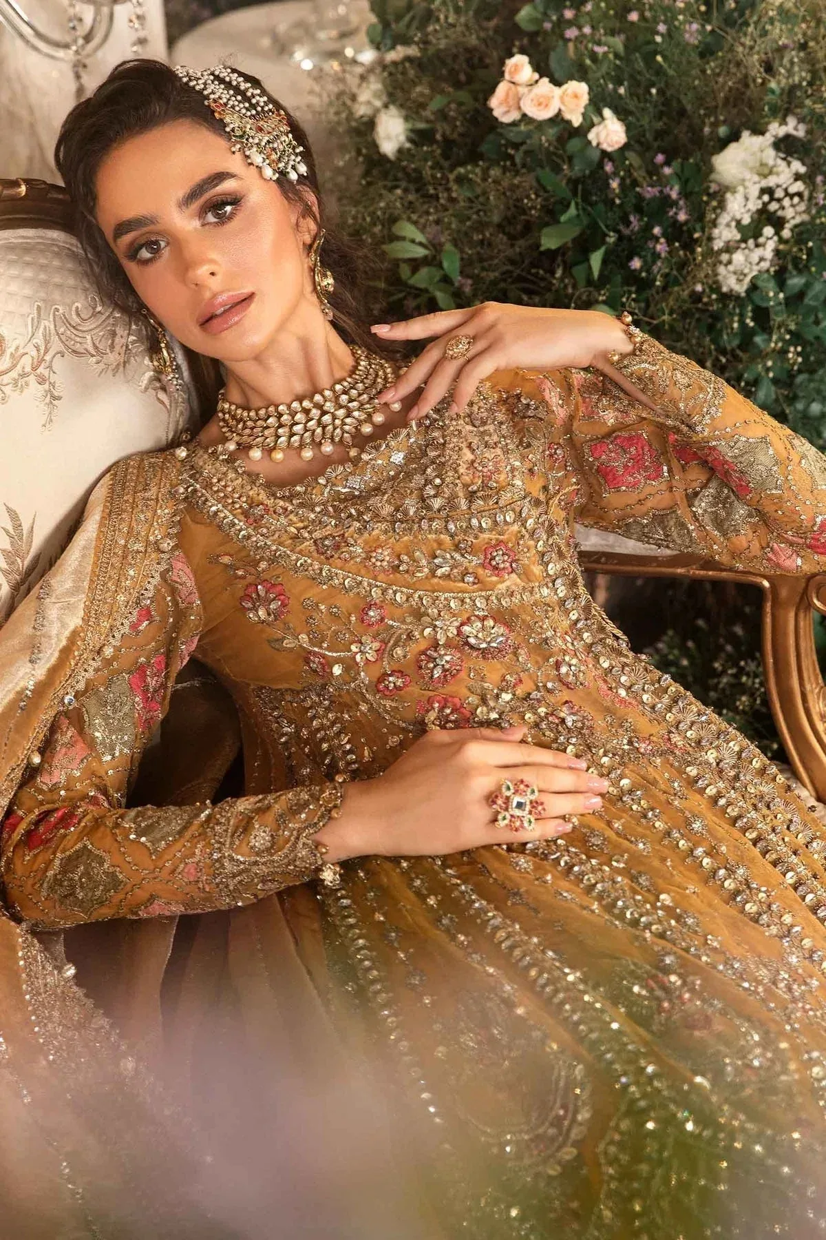 Maria B Embroidered Formals 24 Raw Silk – view 8 – Poshaq