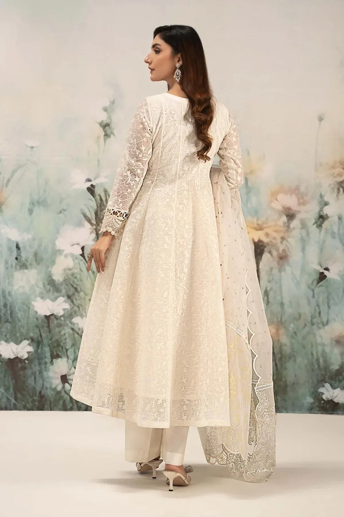 Maria B Formal Wears White Organza – view 2 – Poshaq