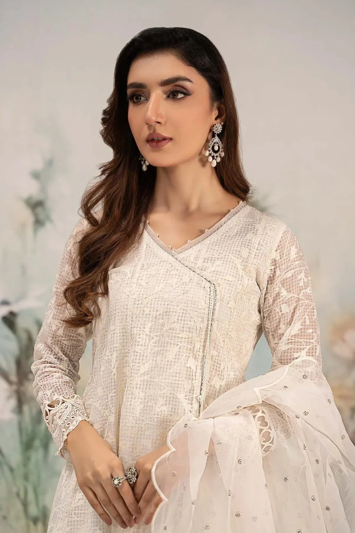 Maria B Formal Wears White Organza – view 3 – Poshaq