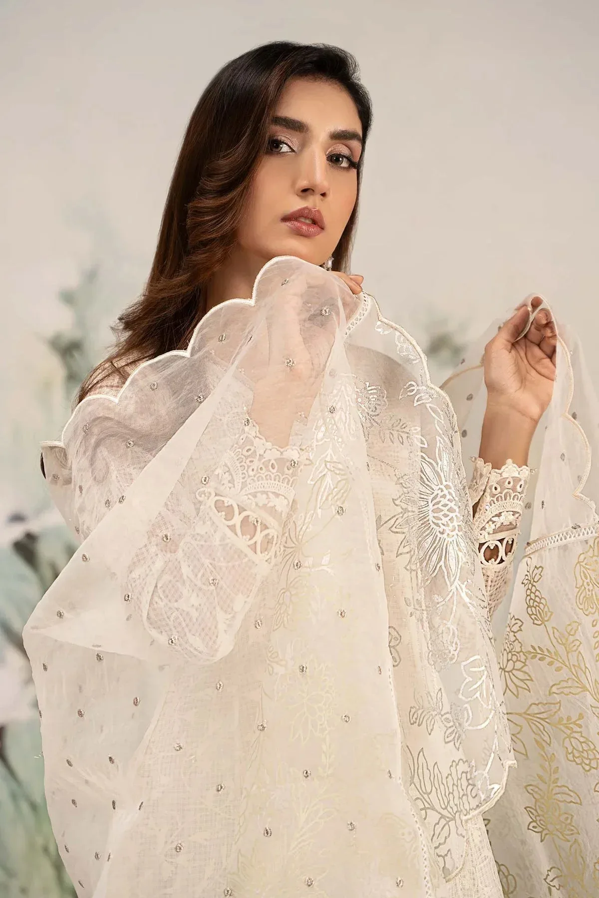 Maria B Formal Wears White Organza – view 5 – Poshaq
