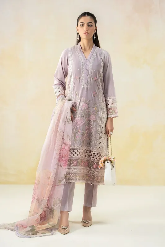 Maria B Formal Wears Lilac Organza – view 1 – Poshaq