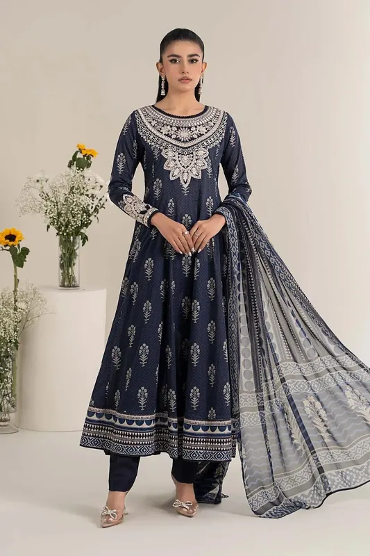 Maria B Formal Wears Blue Chiffon – view 1 – Poshaq