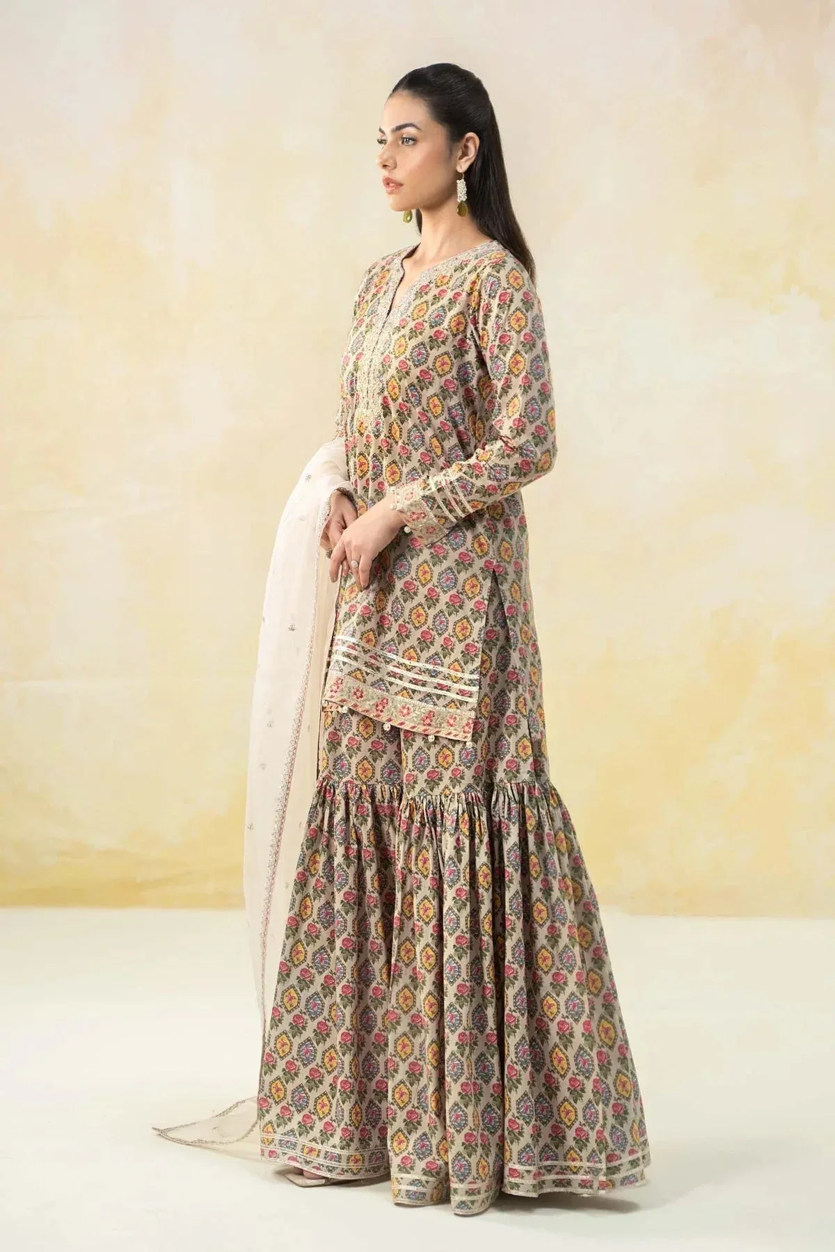 Maria B Formal Wears White Organza – view 5 – Poshaq