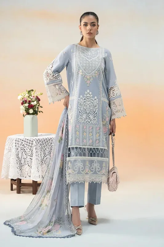 Maria B Formal Wears Blue Organza – view 1 – Poshaq