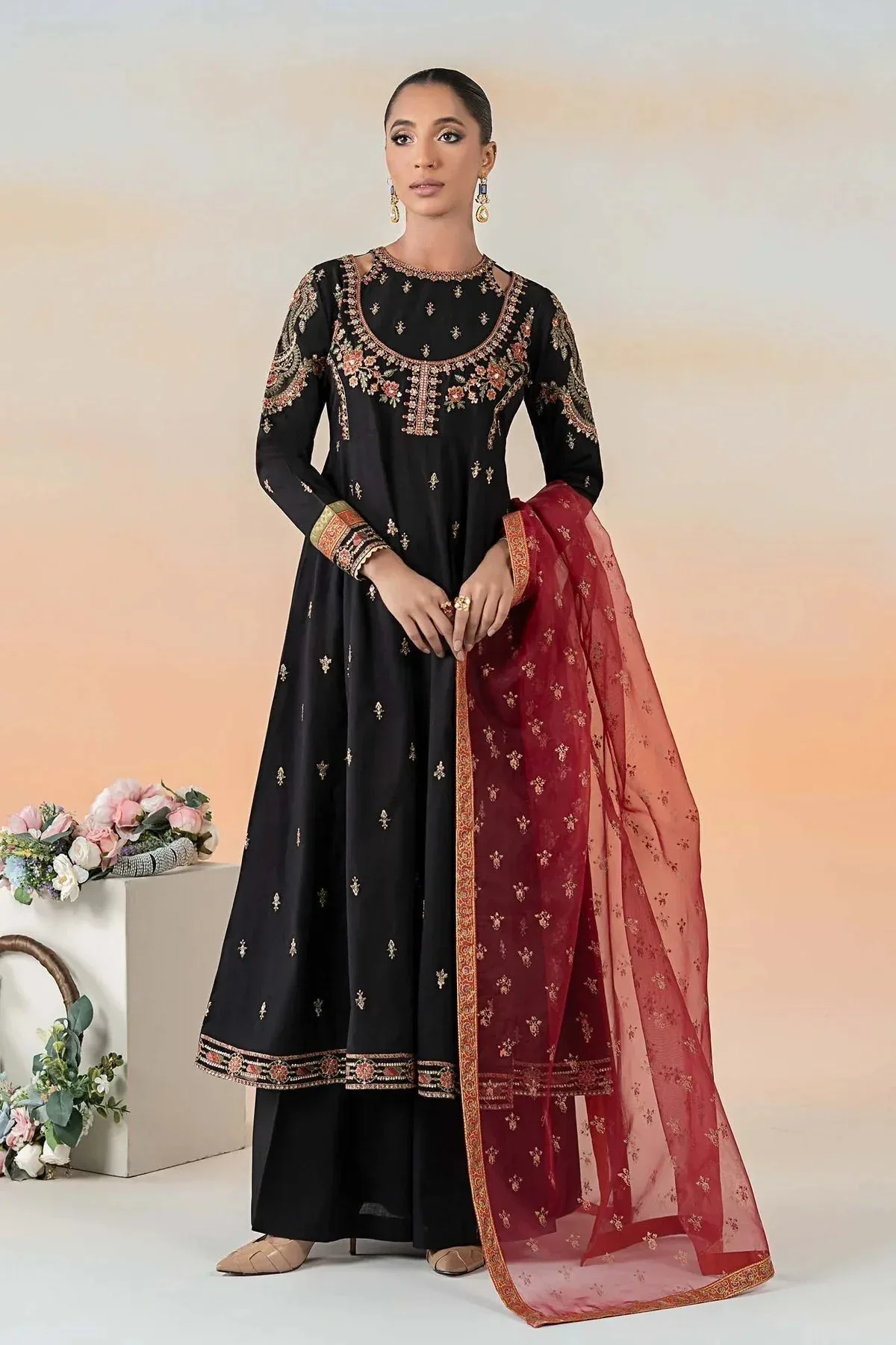 Maria B Formal Wears Black Organza – view 1 – Poshaq