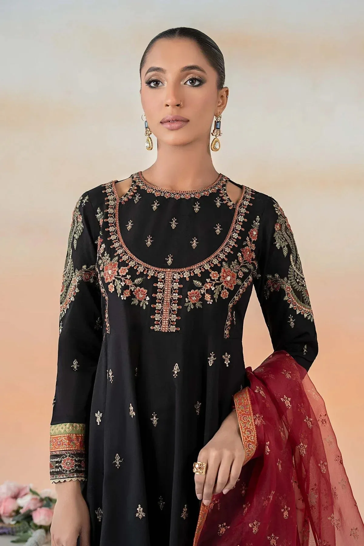 Maria B Formal Wears Black Organza – view 4 – Poshaq