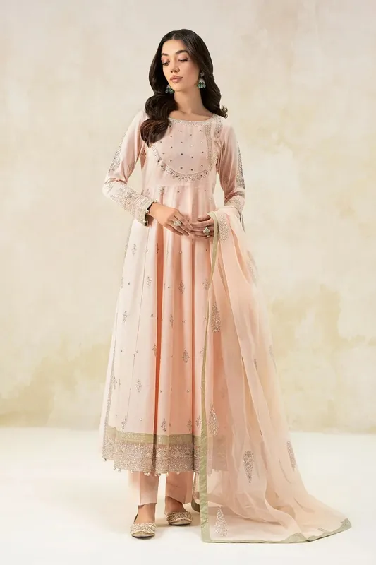 Maria B Formal Wears Pink Organza – view 1 – Poshaq