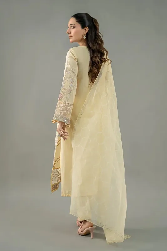 Maria B Formal Wears Yellow Organza – view 1 – Poshaq