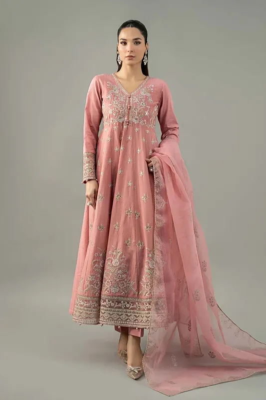Maria B Formal Wears Pink Organza – view 1 – Poshaq