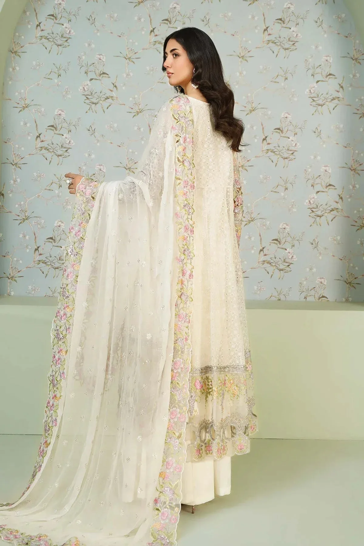 Maria B Formal Wears White Organza – view 2 – Poshaq
