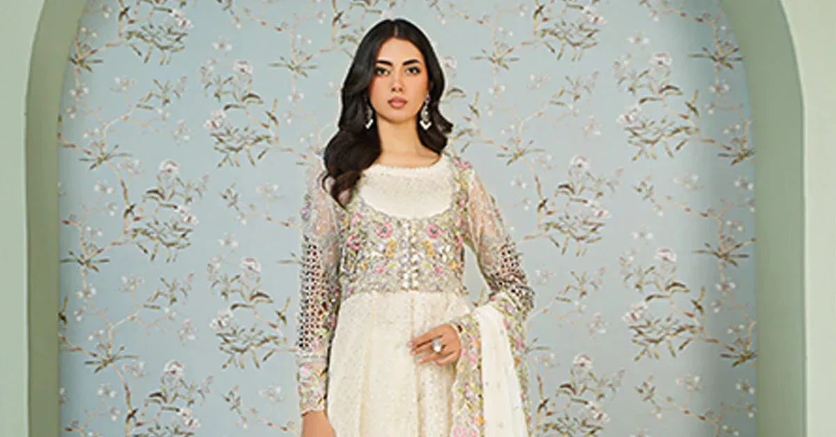 Maria B Formal Wears White Organza – view 6 – Poshaq