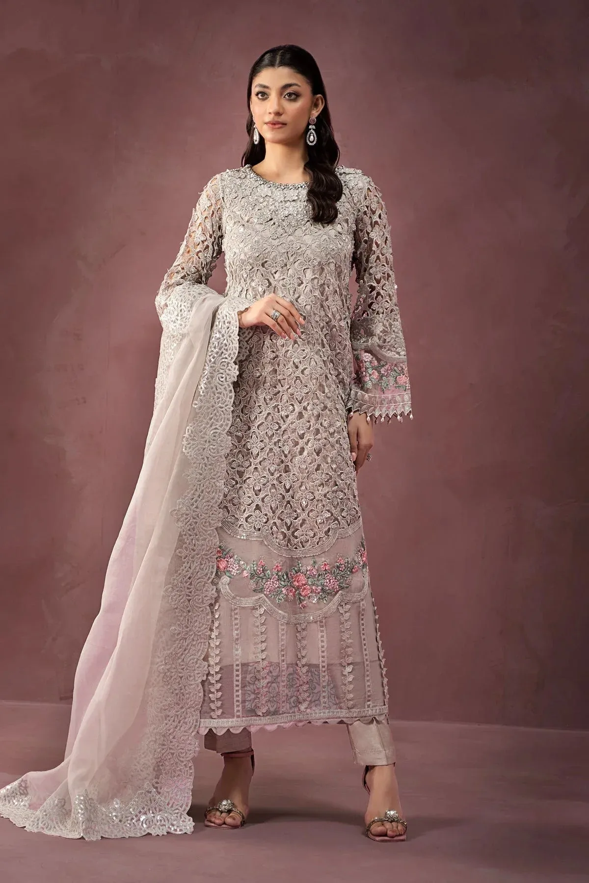 Maria B Formal Wears Black Raw Silk – view 1 – Poshaq