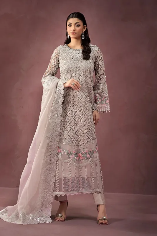 Maria B Formal Wears Black Raw Silk – view 1 – Poshaq