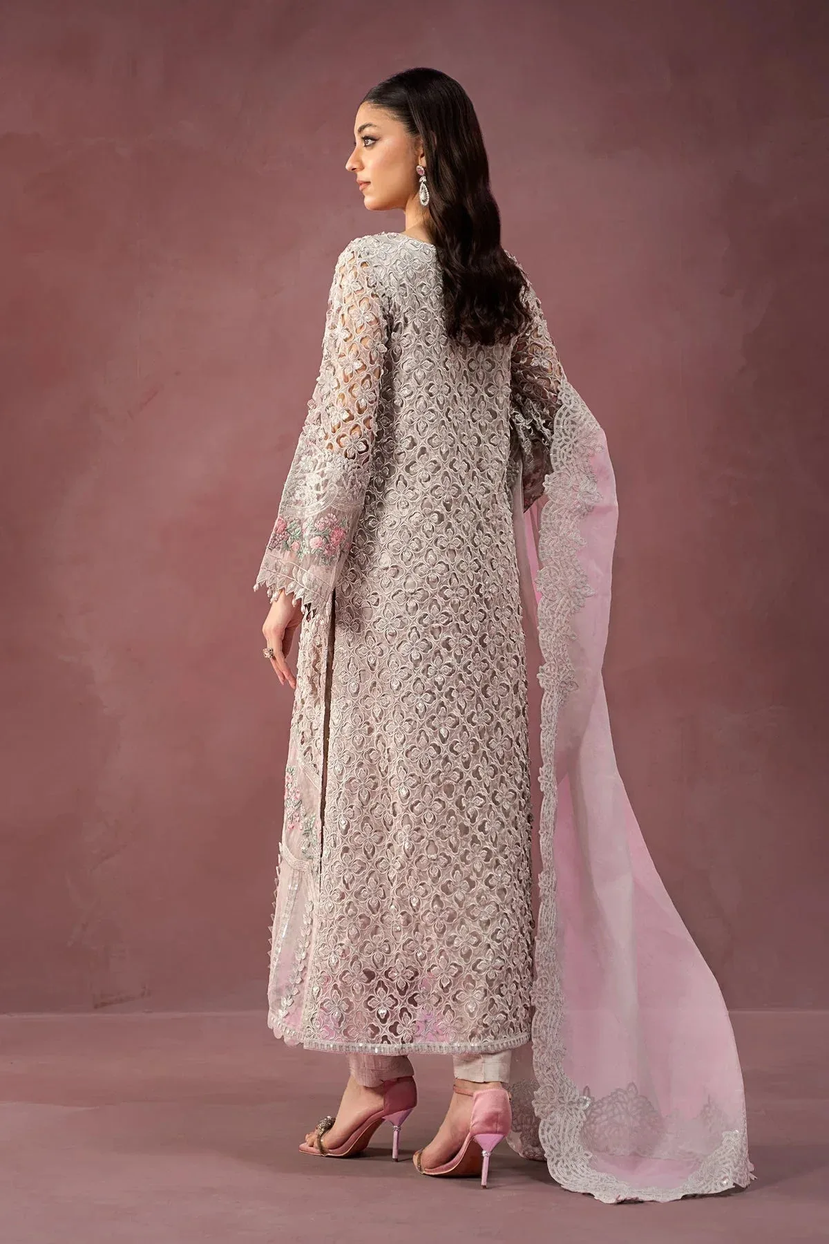 Maria B Formal Wears Black Raw Silk – view 2 – Poshaq