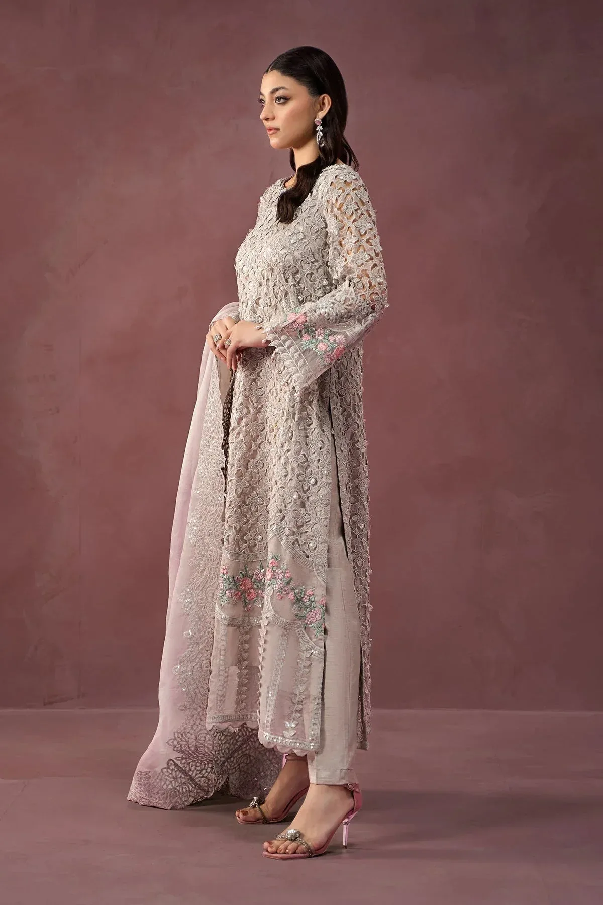 Maria B Formal Wears Black Raw Silk – view 6 – Poshaq