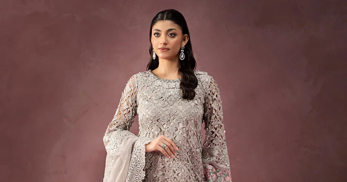 Maria B Formal Wears Black Raw Silk – view 7 – Poshaq